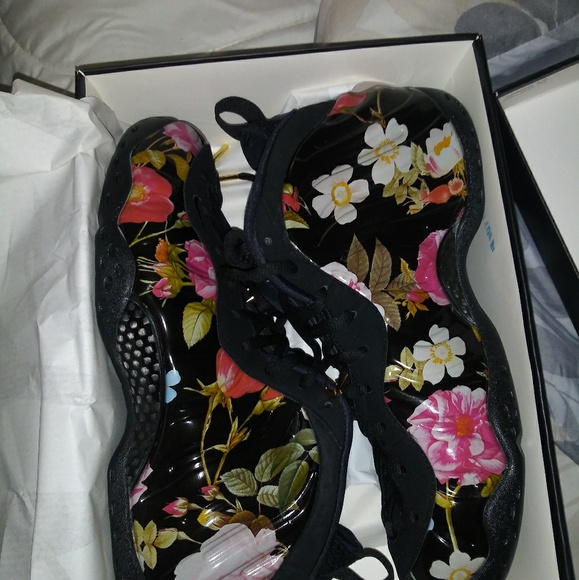 nike foamposite floral shoes